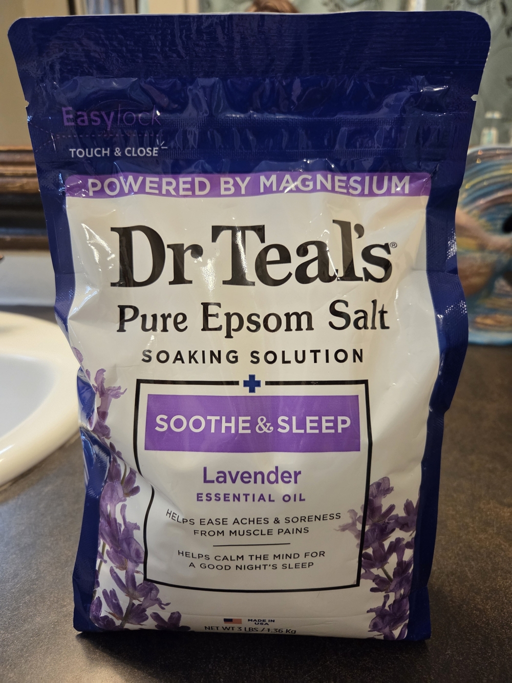 Dr Teal's Lavender Pure Epsom Salt Soaking Solution - Purple